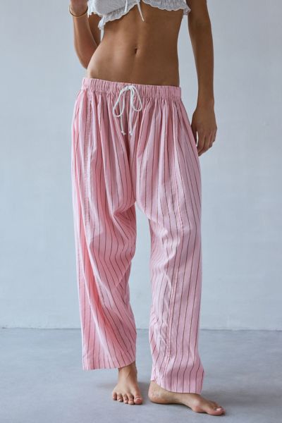 Shop Out From Under Daydream Sleep Pants In Pink Stripe, Women's At Urban Outfitters