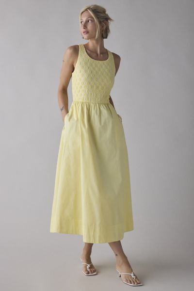Bardot Bryony Lace Poplin Midi Dress