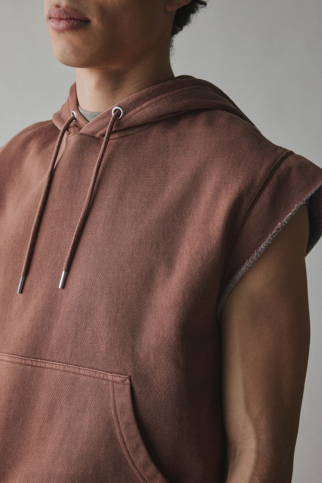 BDG Bonfire Cutoff Cropped Hoodie Sweatshirt #1