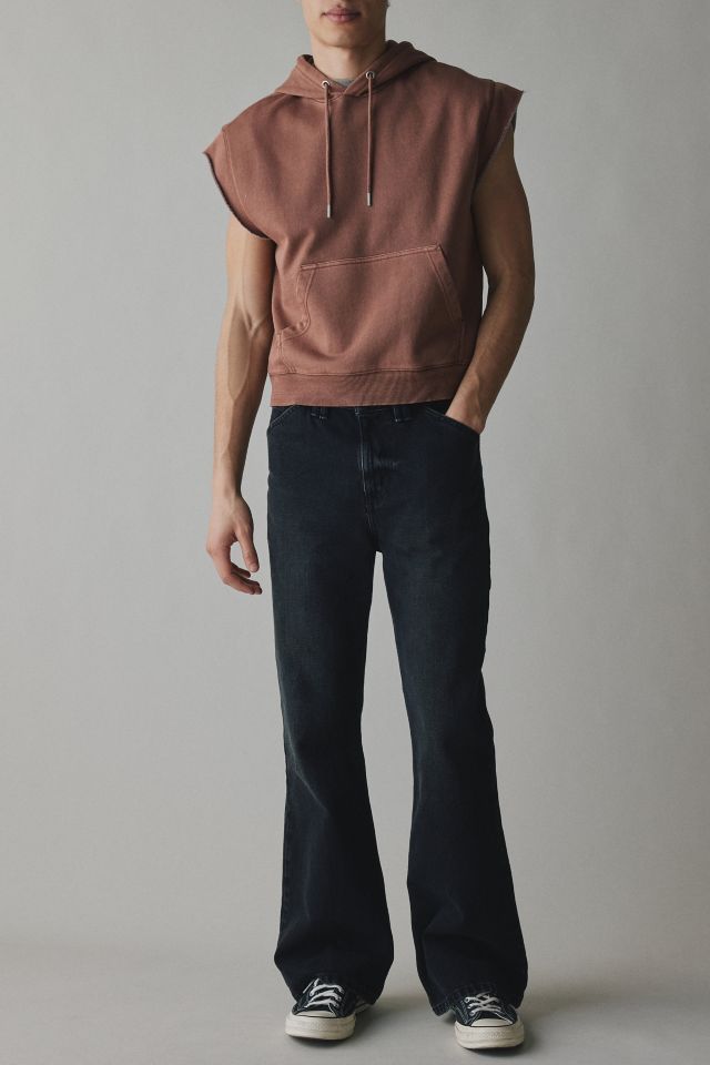 BDG Bonfire Cutoff Cropped Hoodie Sweatshirt #3