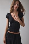 Motel Ilias Lace-Trim Corset Top