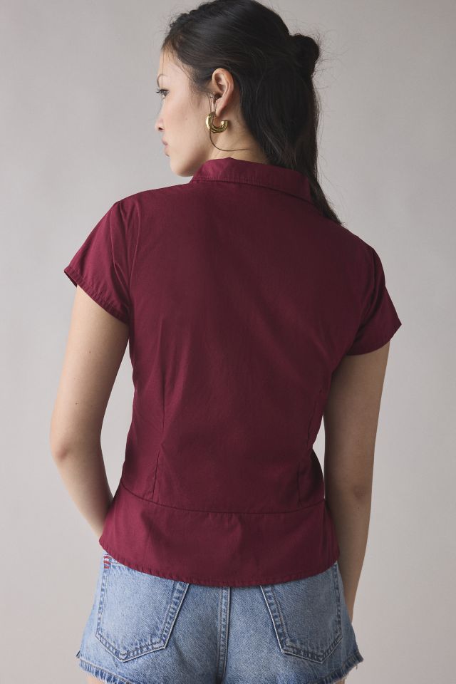 Motel Wilmot Cotton Poplin Pintuck Button-Down Shirt #2