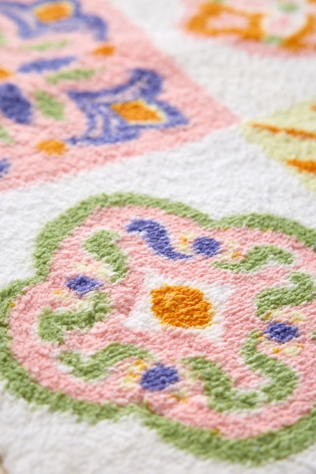 Izzy Tile Plush Printed Bath Mat #2