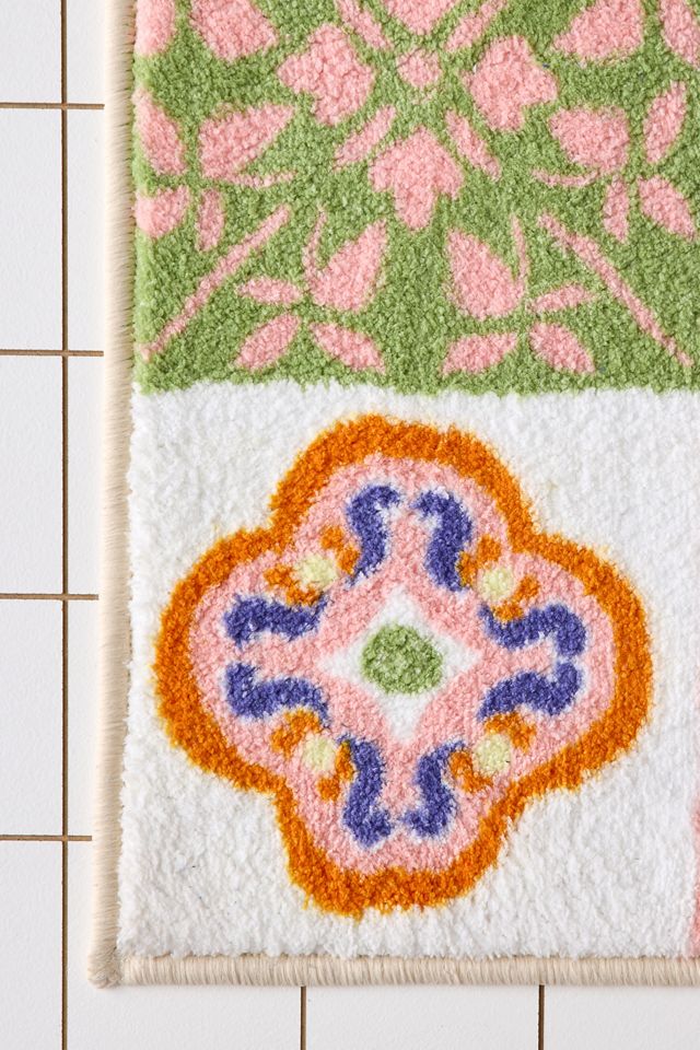 Izzy Tile Plush Printed Bath Mat #3