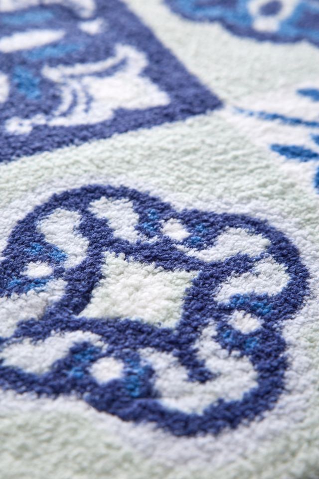 Izzy Tile Plush Printed Bath Mat #2