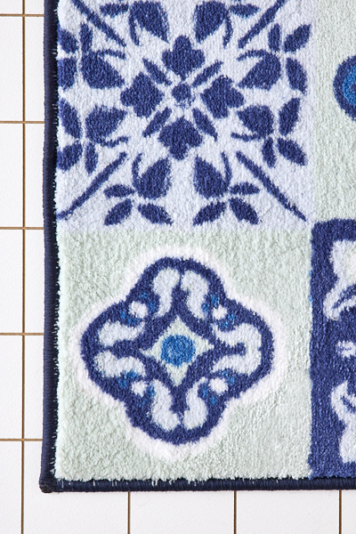 Izzy Tile Plush Printed Bath Mat - Thumbnail 3