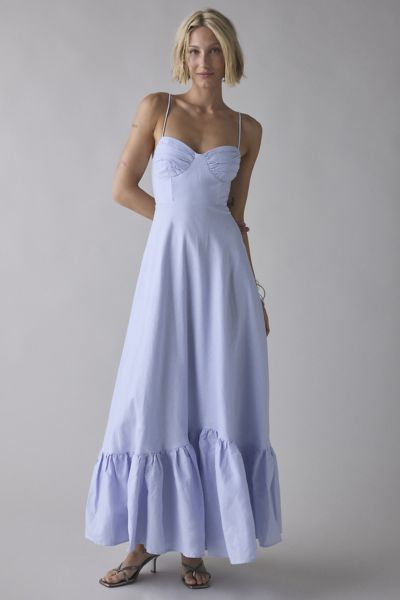 Bardot Marian Corset Tie-Back Tiered Maxi Dress