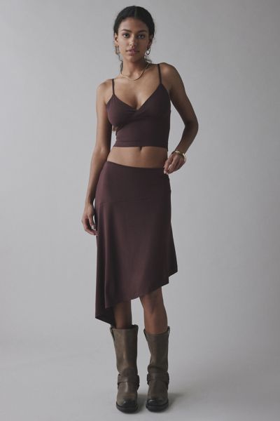 UO Sasha Open-Back Tank Top & Asymmetric Midi Skirt Knit Set