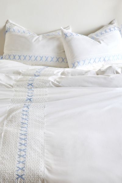 Eyelet Lace Detail Duvet Cover