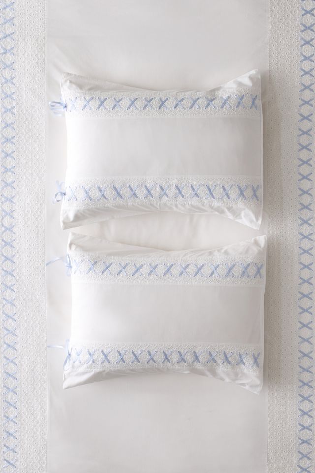 Eyelet Laced Detail Sham Set #1