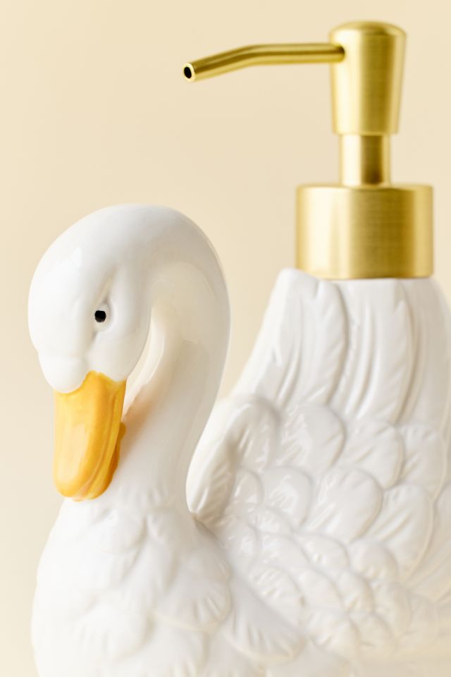 Swan Shaped Ceramic Soap Dispenser #1