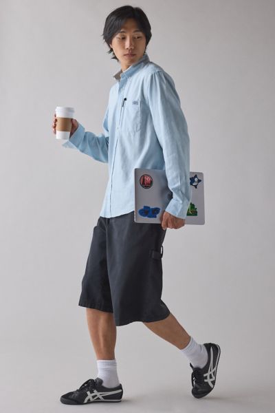 Dickies Gallatin Long Sleeve Shirt In Blue, Men's At Urban Outfitters In Blue