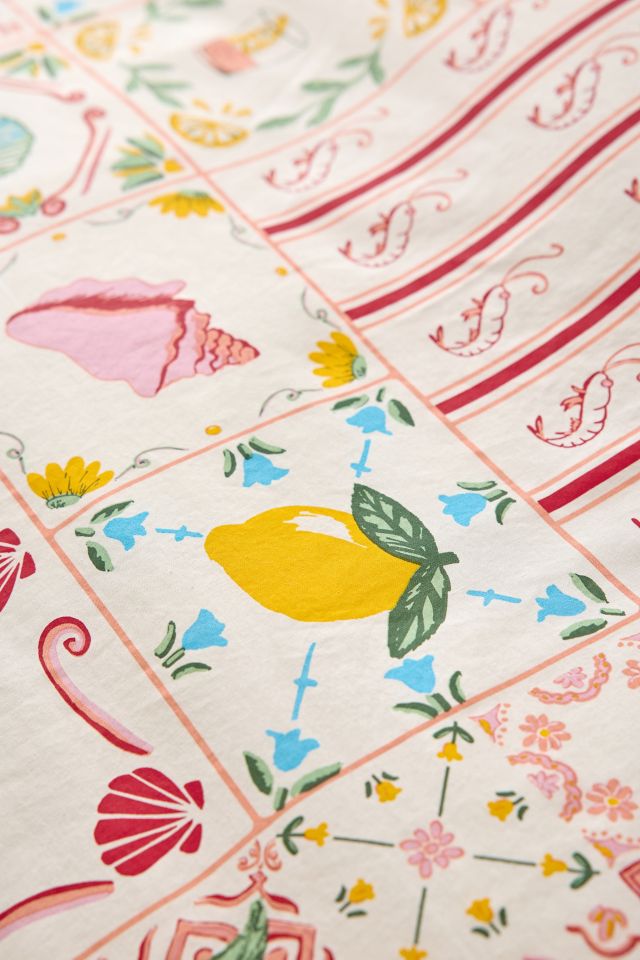 Porto Tile Patterned Duvet Cover Set