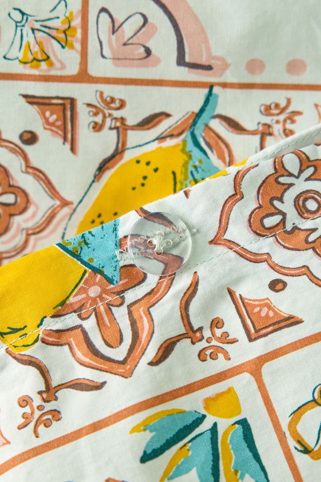 Porto Tile Patterned Duvet Set