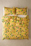 Lemon Graphic Stripe Patterned Duvet Set