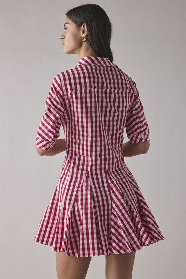 Glamorous Cherry Gingham Cotton Shirt Mini Dress #2
