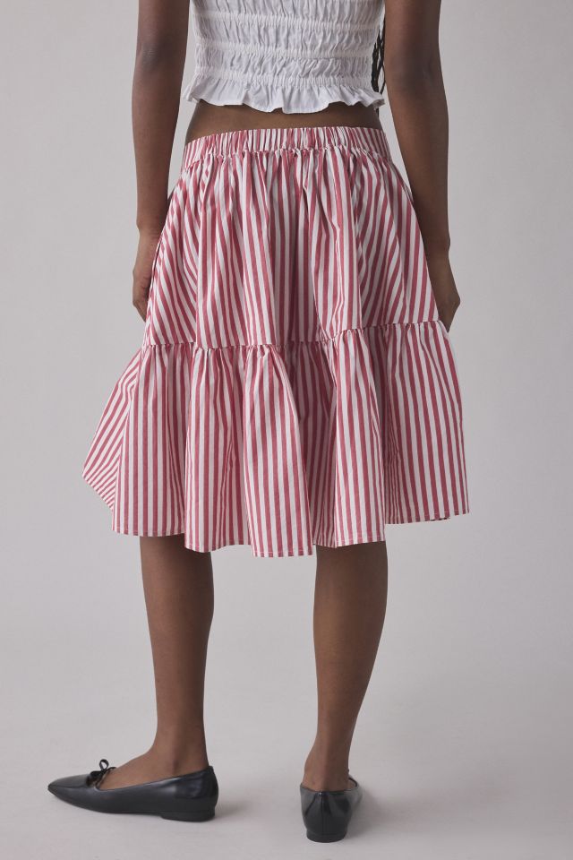 Kimchi Blue Malia Tiered Cotton Midi Skirt #3