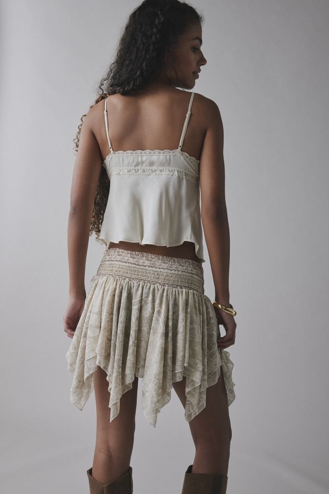 Silence + Noise Kristie Low-Rise Hanky Hem Mini Skirt #3