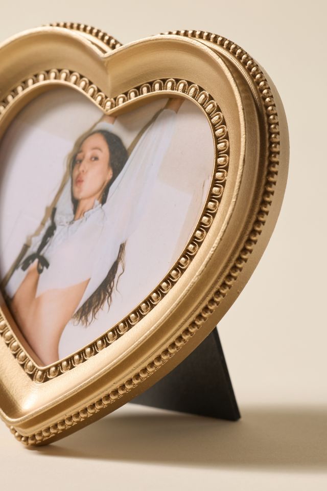 Ornate Heart Shaped 4x4 Picture Frame #2