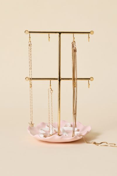Urban Outfitters Ornate Icon Ceramic Jewelry Stand In Pink At  In Pink