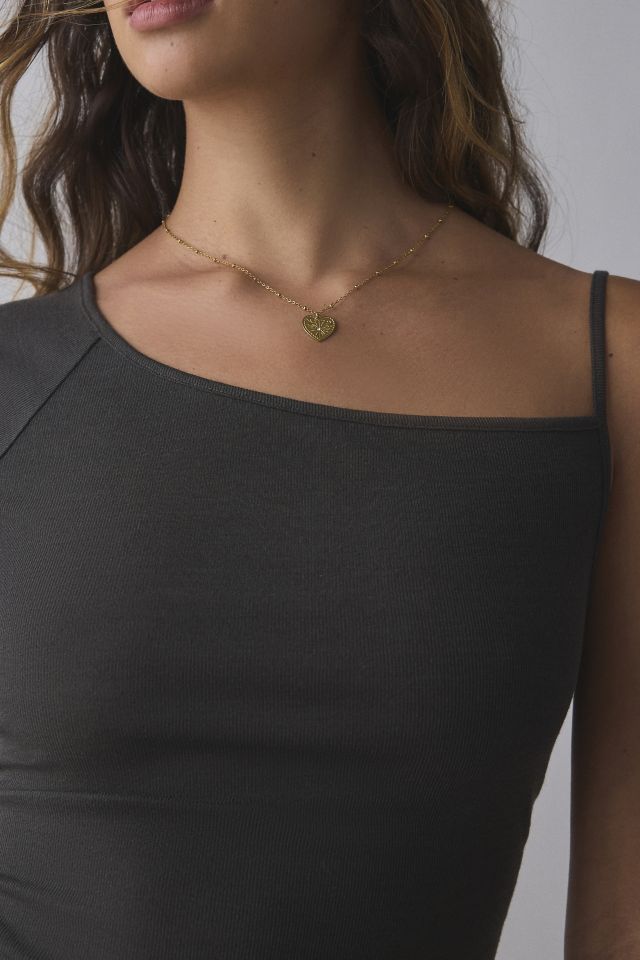 UO Daria Asymmetrical One-Shoulder Cropped Top #1