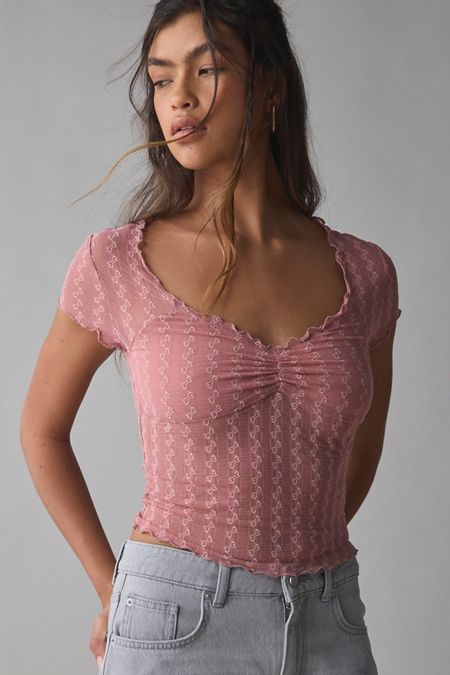 Kimchi Blue Adalynn Lace Off-The-Shoulder Top | Urban Outfitters Kimchi Blue Adalynn Lace Off-The-Shoulder Top | Urban Outfitters