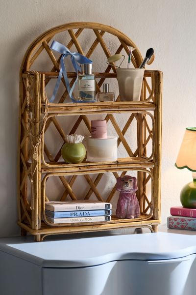 Urban Outfitters Rose 3-tiered Rattan Storage Shelf In Natural At  In Brown