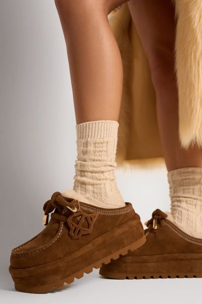 Naked Wolfe Blizzard Platform Slipper In Tan, Women's At Urban Outfitters In Tan