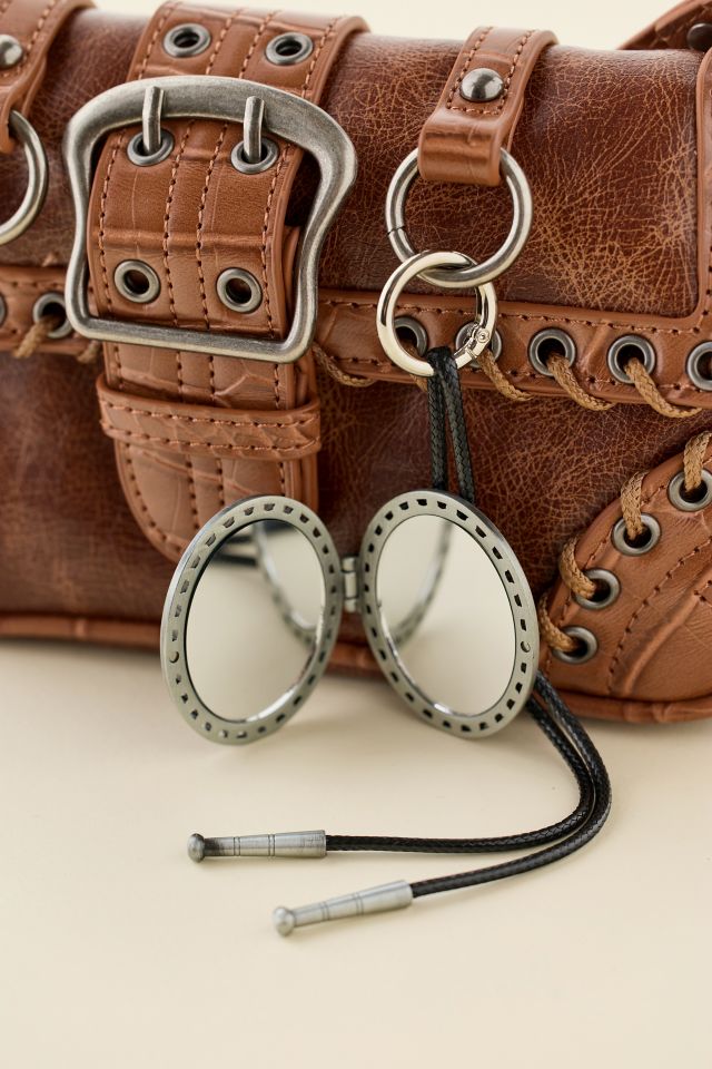 Bolo Tie Pendant Mirror Keychain #1