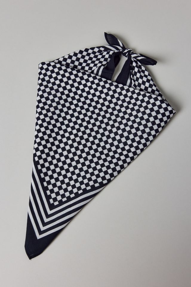Checkered Pattern Cotton Bandana #1