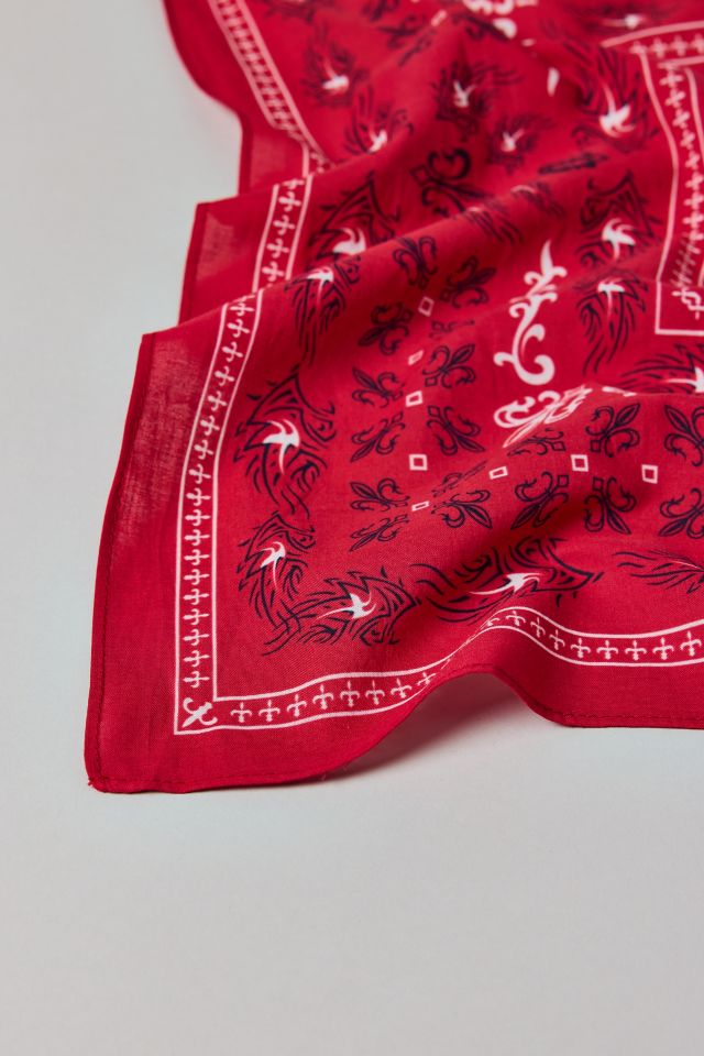 Heraldic Patterned Cotton Bandana #1