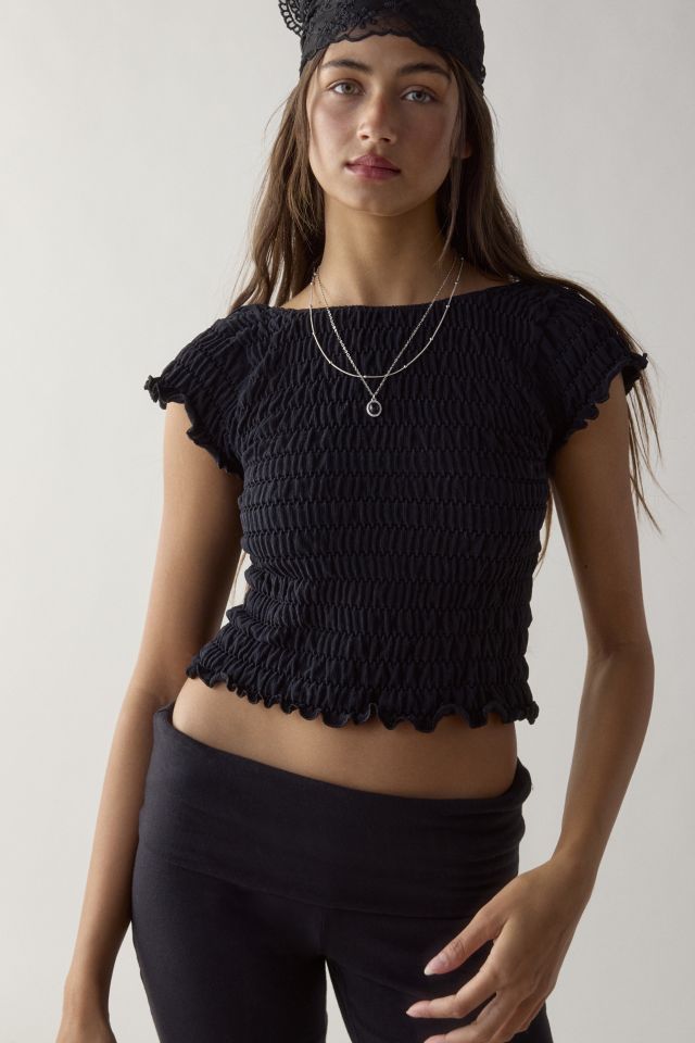 Out From Under Smocked Low-Back Baby Tee #2