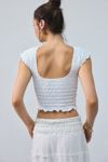 Out From Under Smocked Low-Back Baby Tee