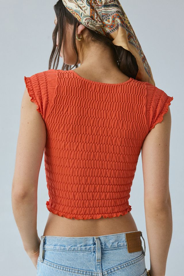 Out From Under Smocked Low-Back Baby Tee #1