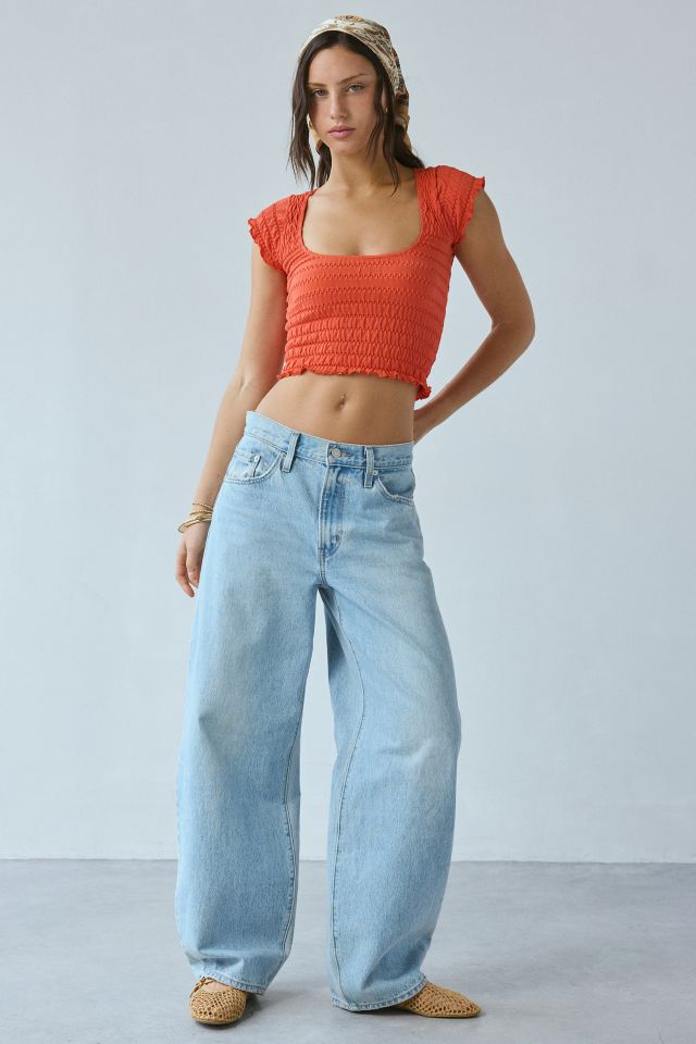 Out From Under Smocked Low-Back Baby Tee #3