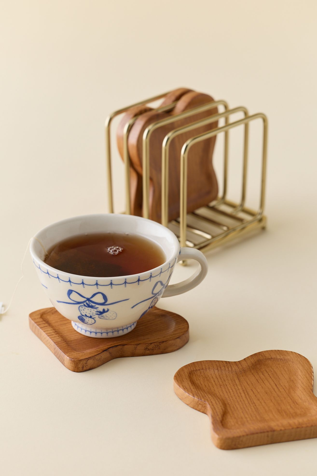 Toaster Coaster - Set Of 4 - Dark Brown, Regular, ONE SIZE