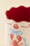 Emily Scalloped Ceramic Utensil Holder