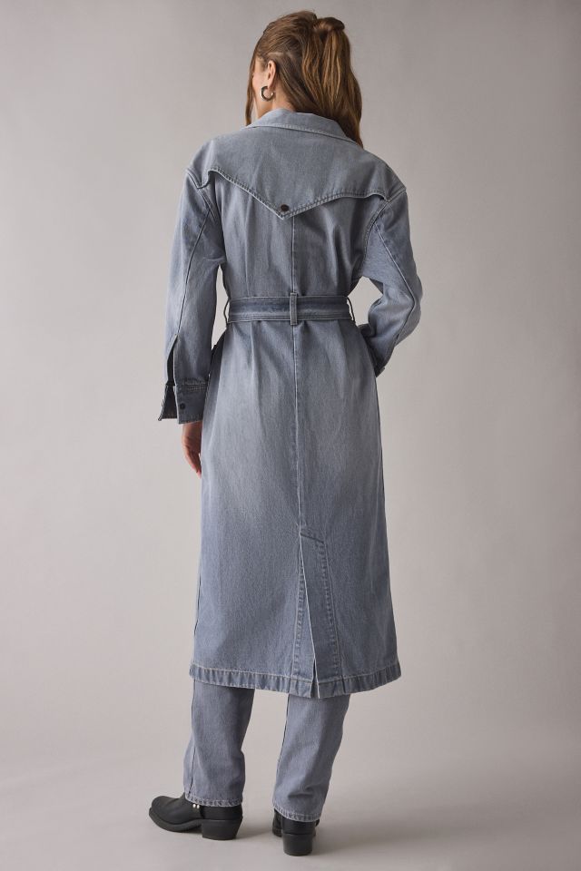 Wrangler Long Denim Trench Coat #2
