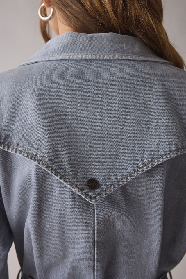 Wrangler Long Denim Trench Coat #4