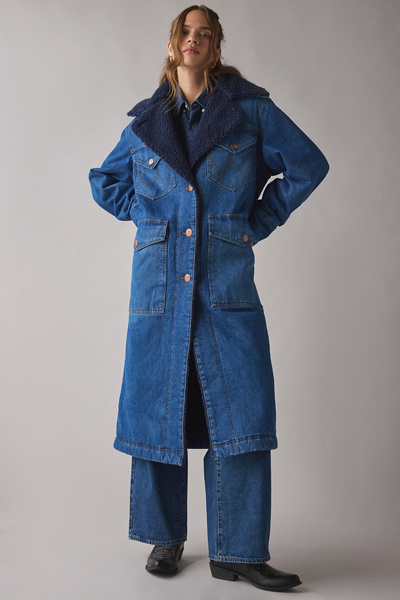 Wrangler Range Oversized Denim Trench Coat | Urban Outfitters