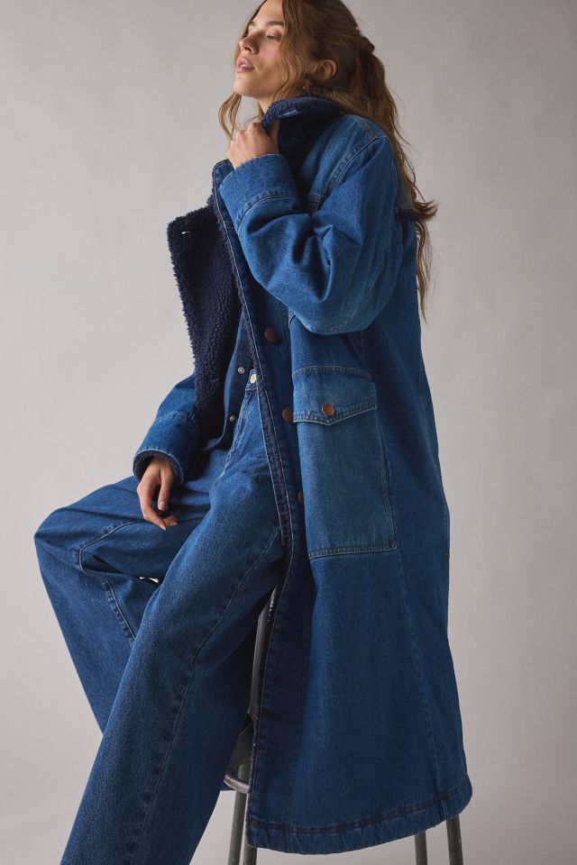 Wrangler Range Oversized Denim Trench Coat #3