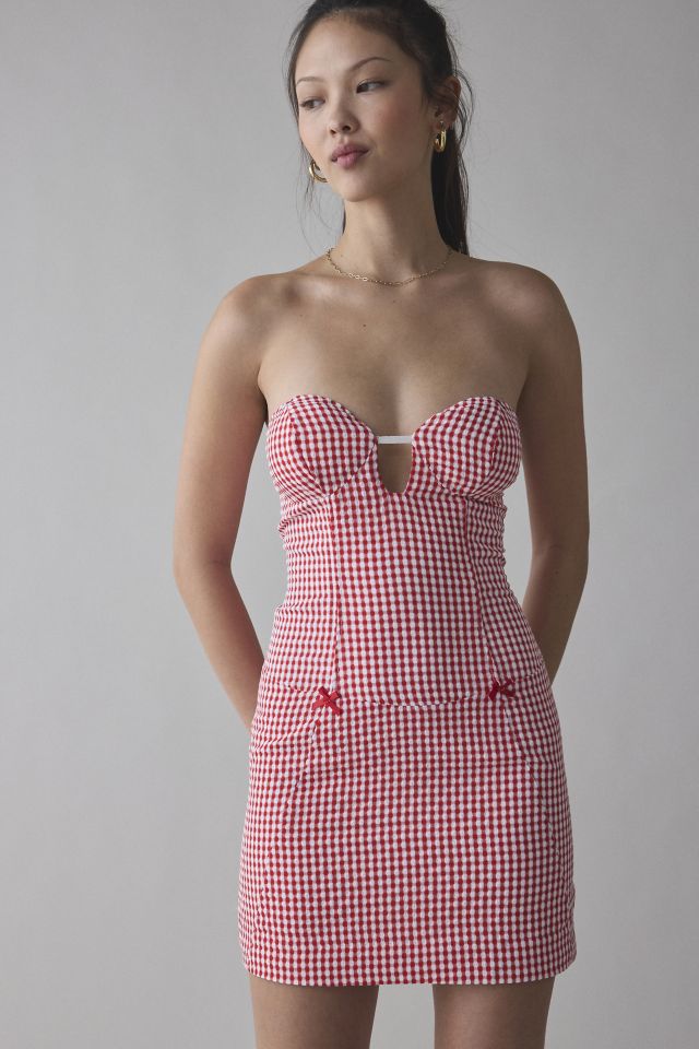 by.DYLN Magen Strapless Gingham Mini Dress #1