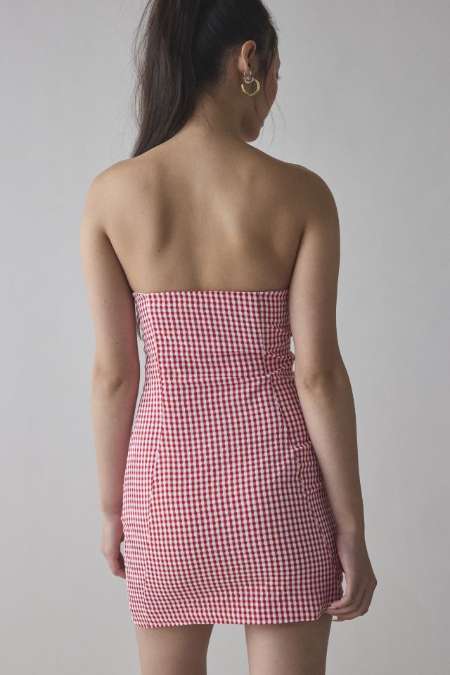 by.DYLN Magen Strapless Gingham Mini Dress #3