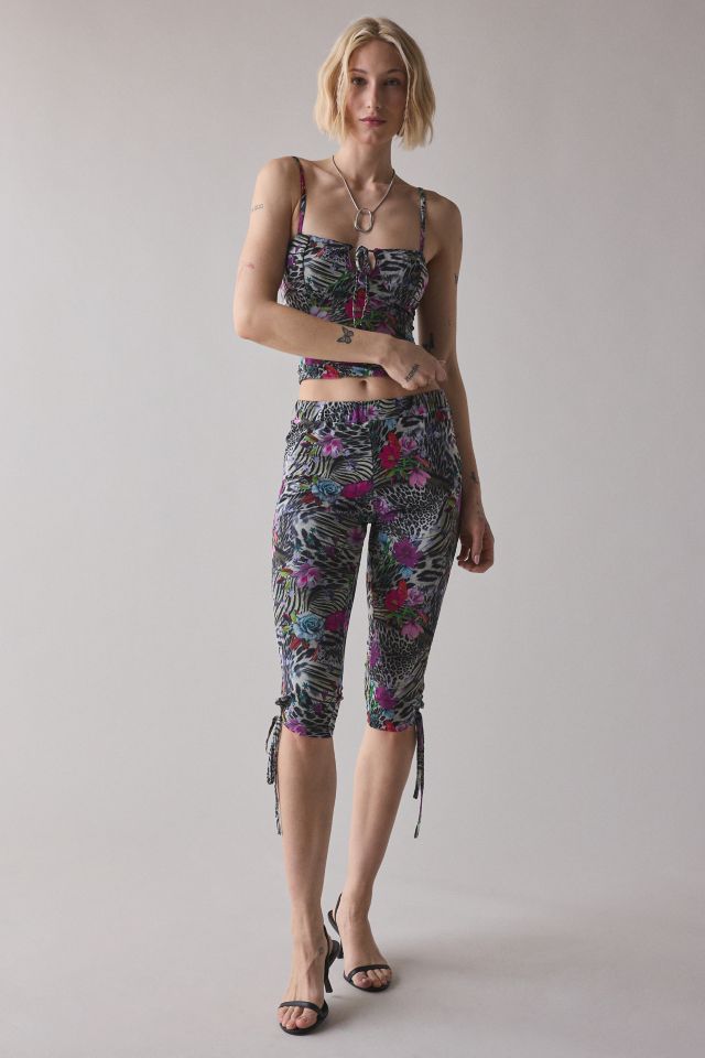 by.DYLN Jesse Printed Semi-Sheer Mesh Keyhole Tank Top #2