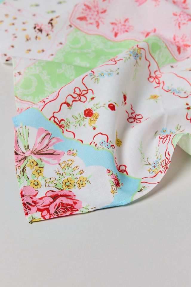 Pretty Patchwork Print Cotton Bandana #2