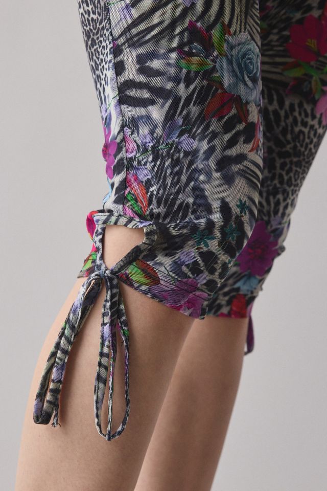 by.DYLN Jesse Printed Semi-Sheer Mesh Capri Pant #2
