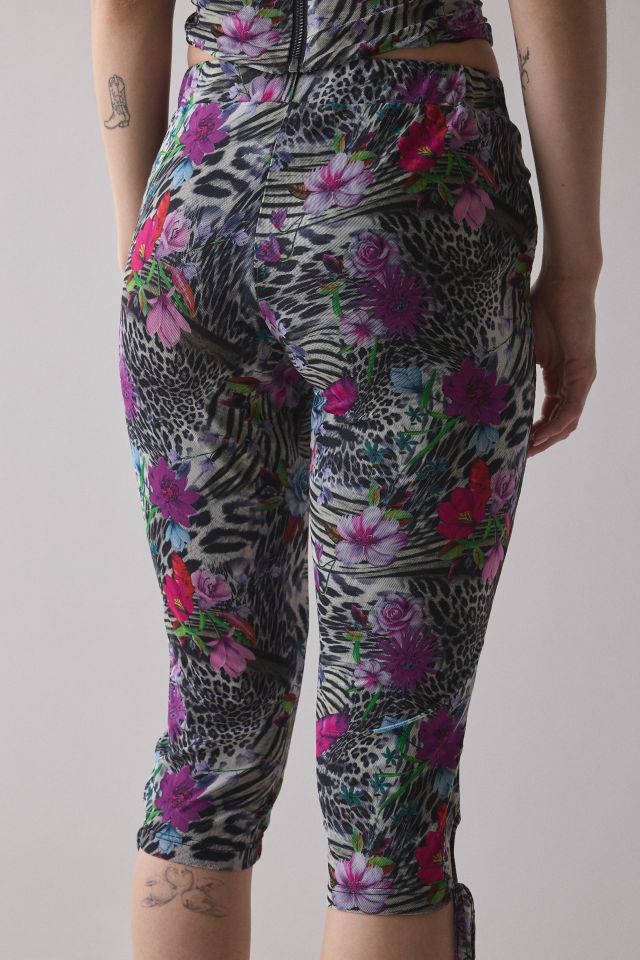 by.DYLN Jesse Printed Semi-Sheer Mesh Capri Pant #3