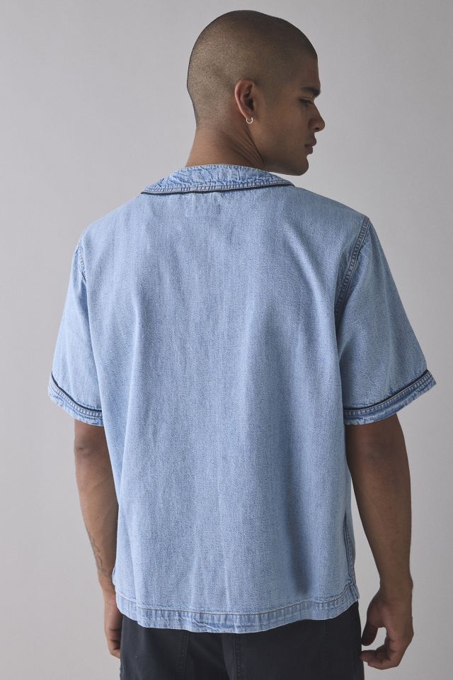 GUESS JEANS Denim Baseball Shirt #1