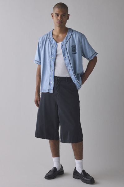 GUESS JEANS Denim Baseball Shirt