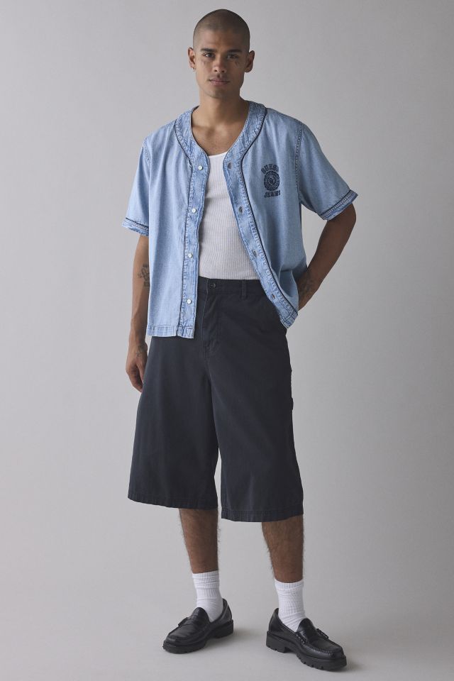 GUESS JEANS Denim Baseball Shirt #2